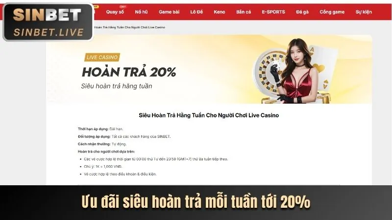 Chương trình hoàn trả không giới hạn 181bet